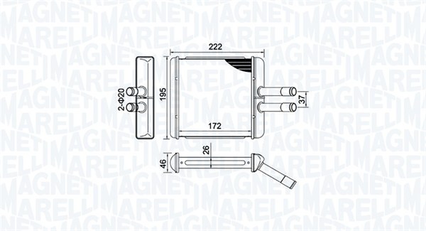 Magneti Marelli Kachelradiateur 350218429000