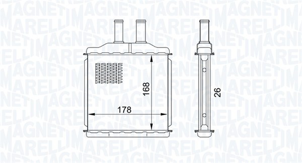 Kachelradiateur Magneti Marelli 350218432000