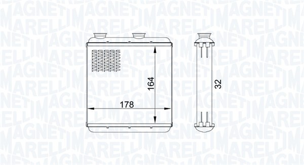 Kachelradiateur Magneti Marelli 350218434000