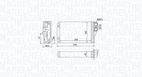 Kachelradiateur Magneti Marelli 350218461000