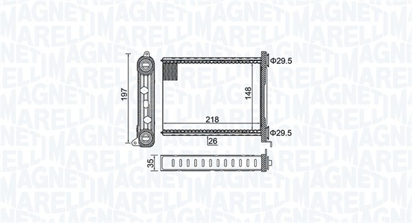 Kachelradiateur Magneti Marelli 350218464000