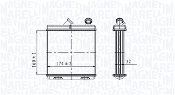 Kachelradiateur Magneti Marelli 350218465000