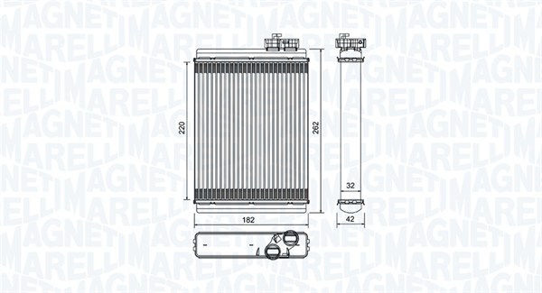 Kachelradiateur Magneti Marelli 350218471000