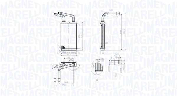 Kachelradiateur Magneti Marelli 350218483000