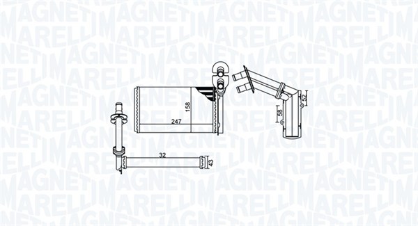 Kachelradiateur Magneti Marelli 350218484000