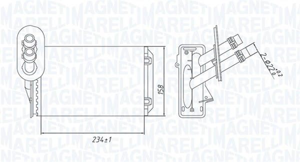 Kachelradiateur Magneti Marelli 350218492000