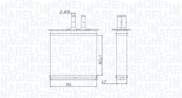 Kachelradiateur Magneti Marelli 350218493000