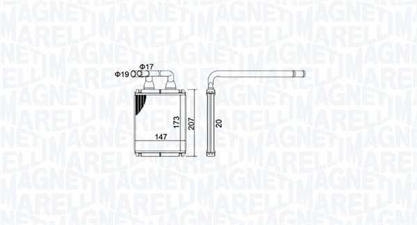 Kachelradiateur Magneti Marelli 350218496000