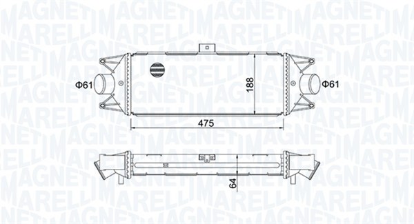 Interkoeler Magneti Marelli 351319204010