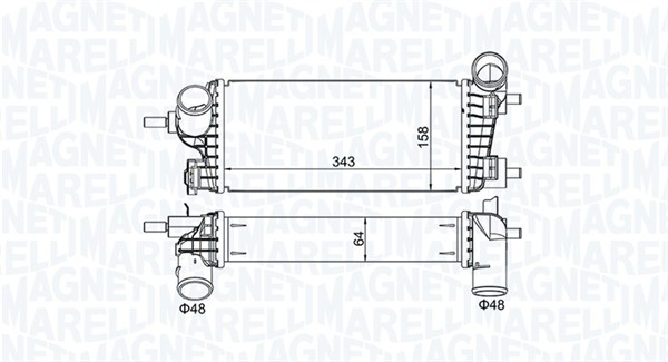 Interkoeler Magneti Marelli 351319205550