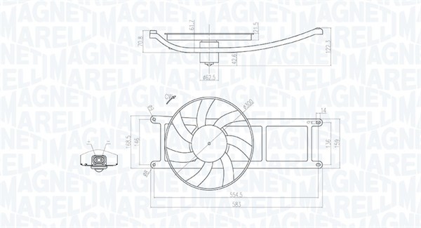 Ventilatorwiel-motorkoeling Magneti Marelli 069422715010