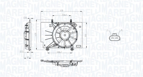 Ventilatorwiel-motorkoeling Magneti Marelli 069422734010