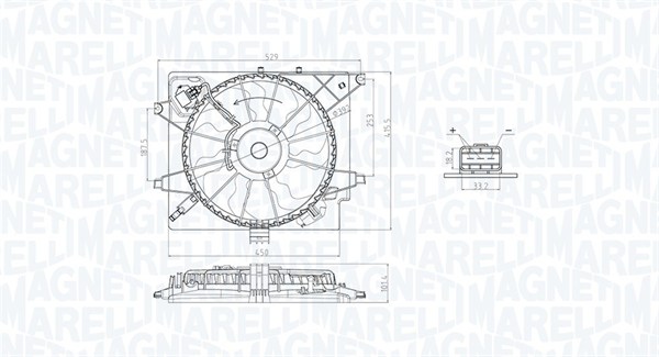 Ventilatorwiel-motorkoeling Magneti Marelli 069422789010