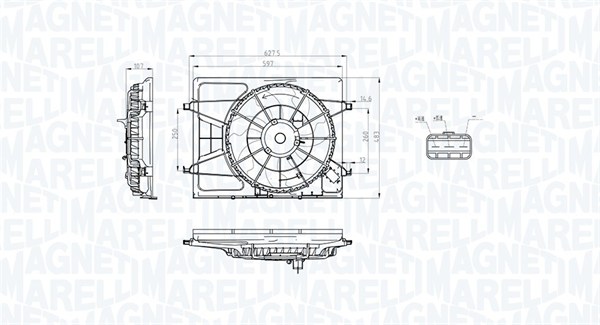 Ventilatorwiel-motorkoeling Magneti Marelli 069422793010