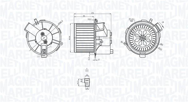 Kachelventilator Magneti Marelli 069412200010