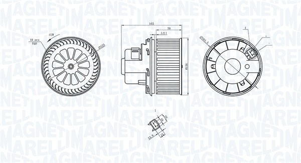 Kachelventilator Magneti Marelli 069412235010