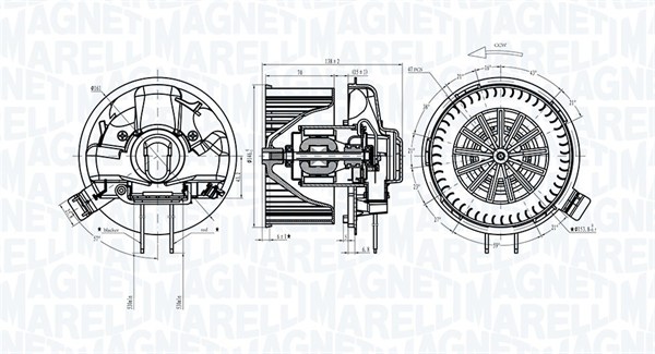 Kachelventilator Magneti Marelli 069412305010