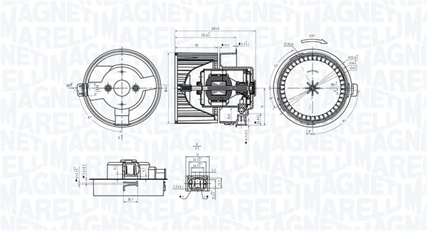 Kachelventilator Magneti Marelli 069412311010