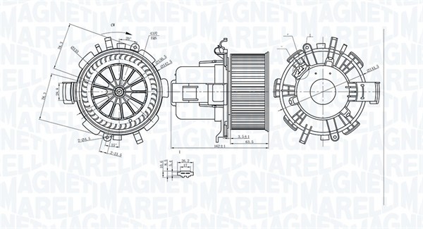 Kachelventilator Magneti Marelli 069412315010