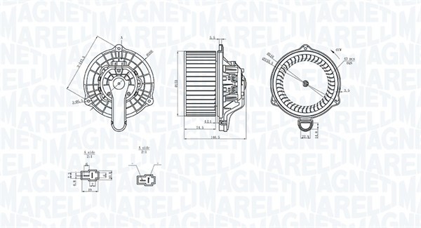 Kachelventilator Magneti Marelli 069412359010