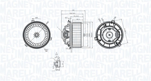 Kachelventilator Magneti Marelli 069412363010