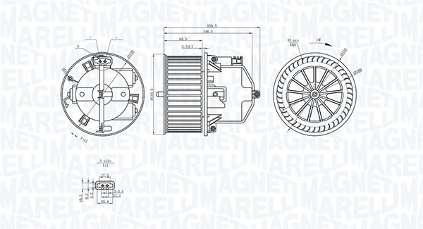 Kachelventilator Magneti Marelli 069412371010