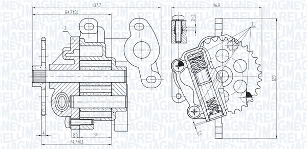 Magneti Marelli Oliepomp 351516000160