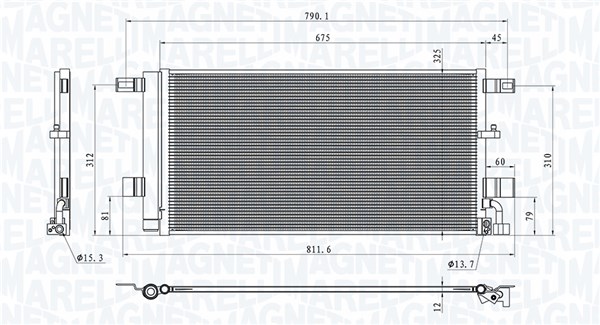 Airco condensor Magneti Marelli 350203100100