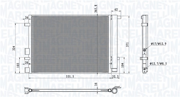 Airco condensor Magneti Marelli 350203100700