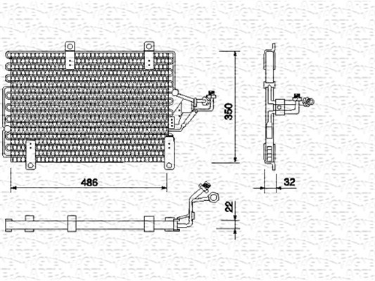 Airco condensor Magneti Marelli 350203102000