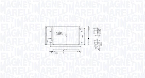 Airco condensor Magneti Marelli 350203103400