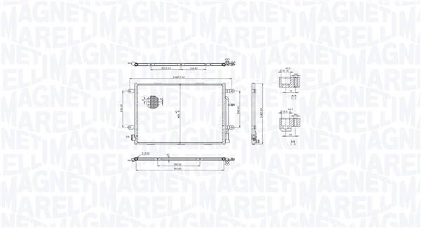 Airco condensor Magneti Marelli 350203103500