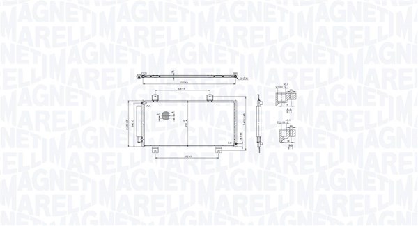 Airco condensor Magneti Marelli 350203104100