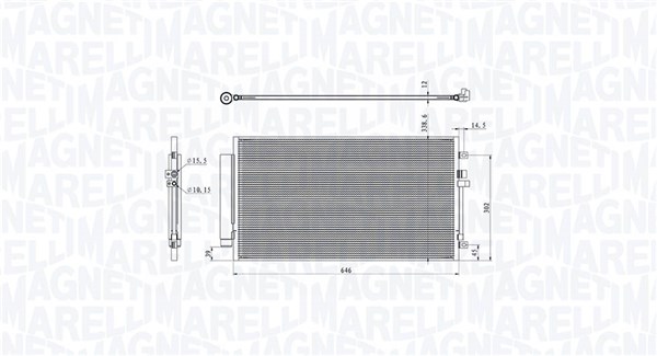 Airco condensor Magneti Marelli 350203104500