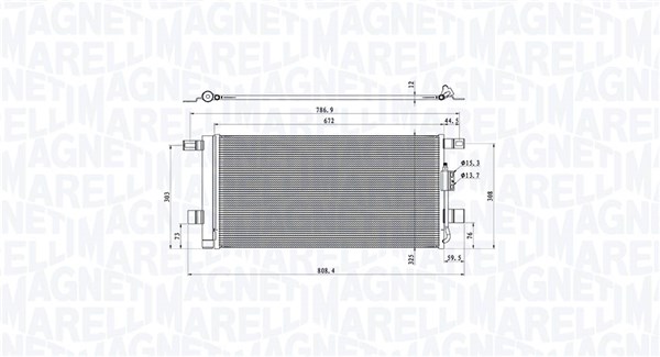 Airco condensor Magneti Marelli 350203104600