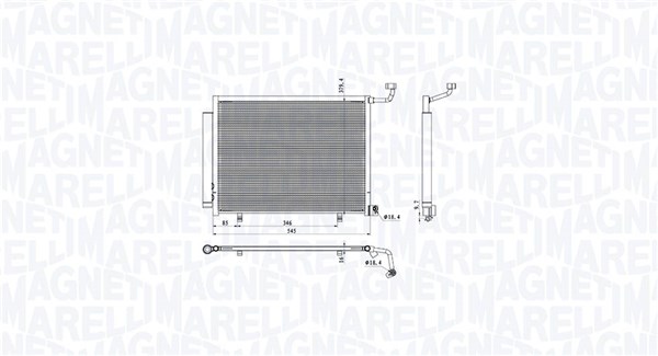 Airco condensor Magneti Marelli 350203105000