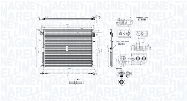 Condensor, airconditioning Magneti Marelli 350203010800