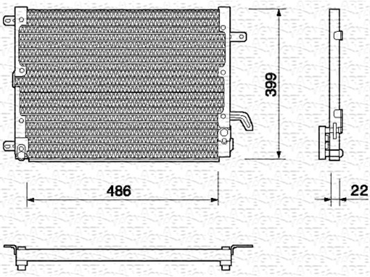 Airco condensor Magneti Marelli 350203122000