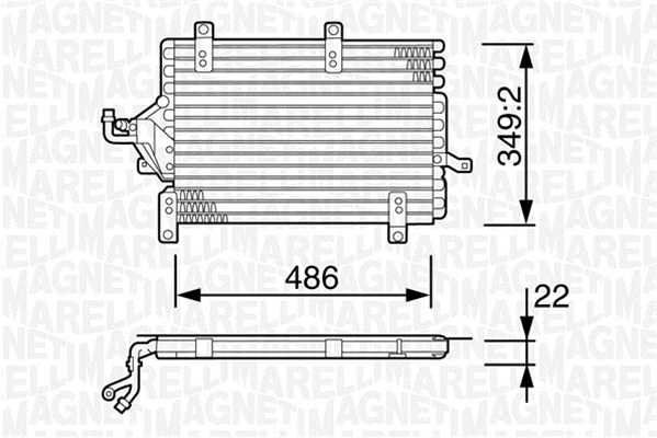 Airco condensor Magneti Marelli 350203124000