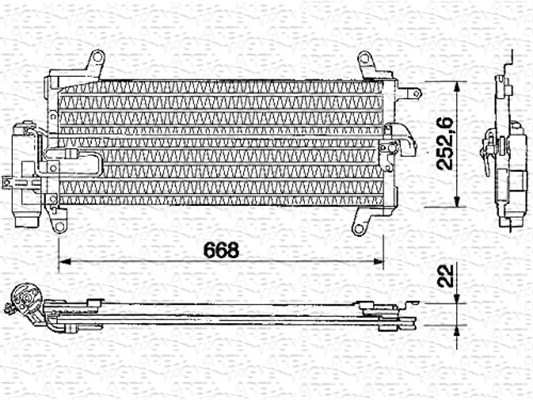 Airco condensor Magneti Marelli 350203136000