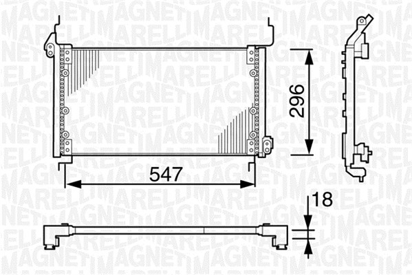 Airco condensor Magneti Marelli 350203138000