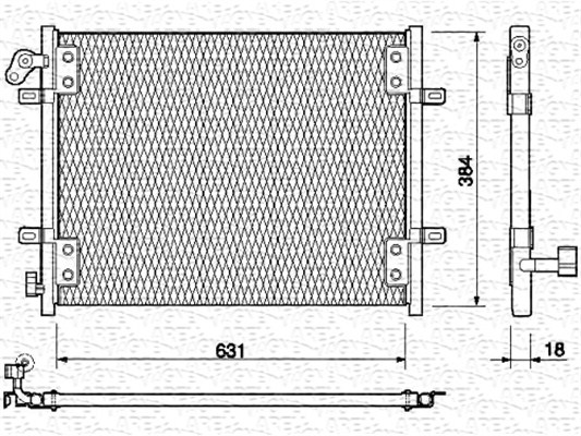 Airco condensor Magneti Marelli 350203139000