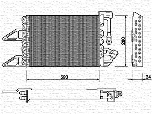 Airco condensor Magneti Marelli 350203140000