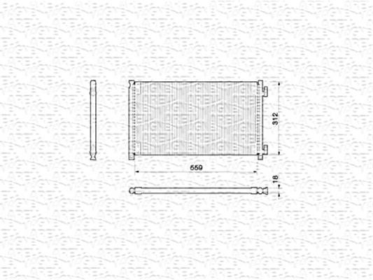 Airco condensor Magneti Marelli 350203145000