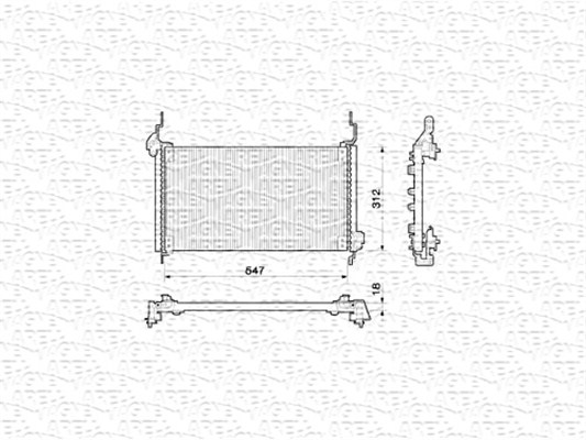 Airco condensor Magneti Marelli 350203146000