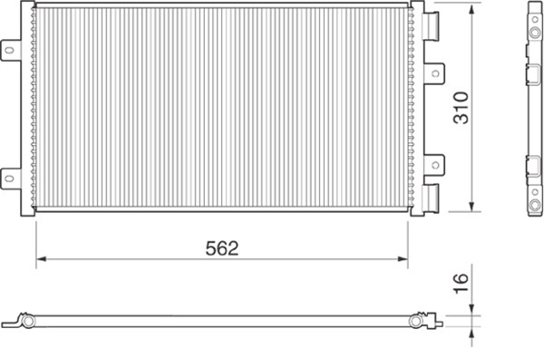 Airco condensor Magneti Marelli 350203147000