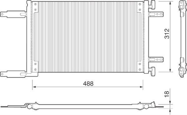 Airco condensor Magneti Marelli 350203148000