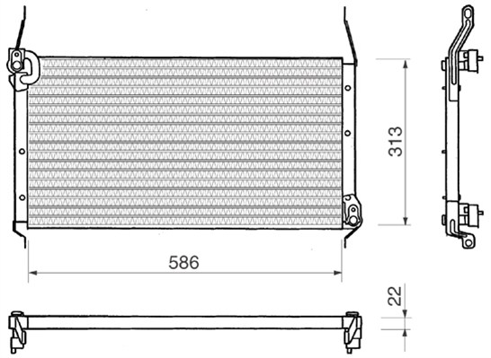 Airco condensor Magneti Marelli 350203150000