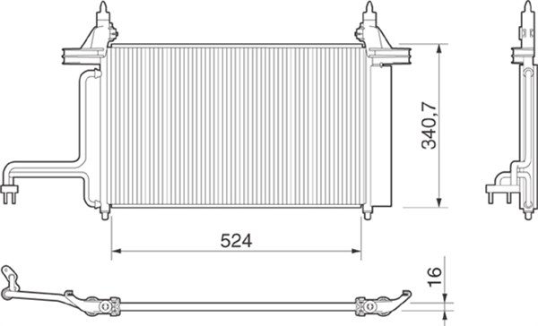 Airco condensor Magneti Marelli 350203153000