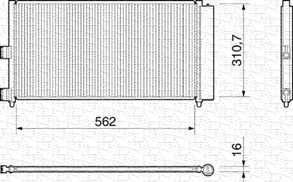 Airco condensor Magneti Marelli 350203158000